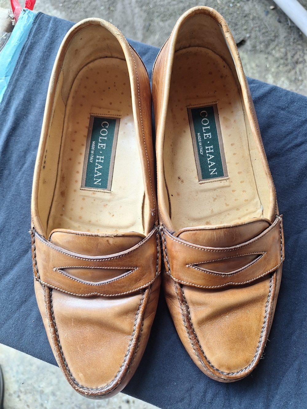 Cole Haan Men’s Tan Leather Penny Loafers
